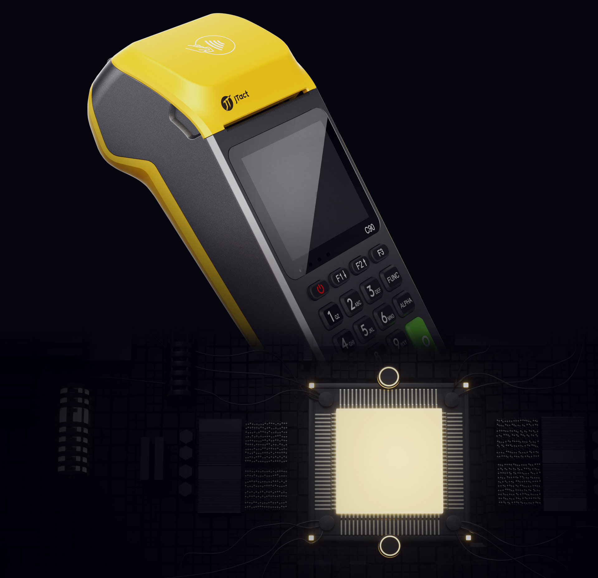Classic Linux Handheld POS Terminal JTact C90
